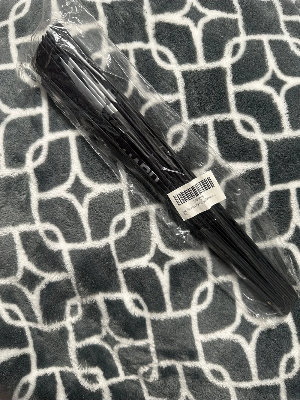 Large Rave Folding Clack Handheld Fan with White Lettering